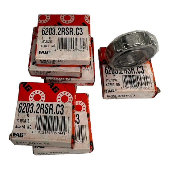 10x FAG 6203.2RSR.C3 Rillenkugellager Kugellager 17x40x12mm