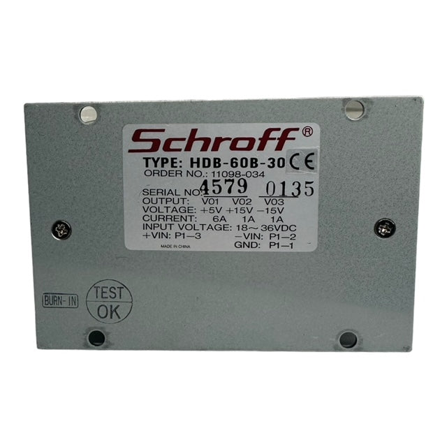 Schroff HDB-60B-30 Netzteil +5V +15V -15V