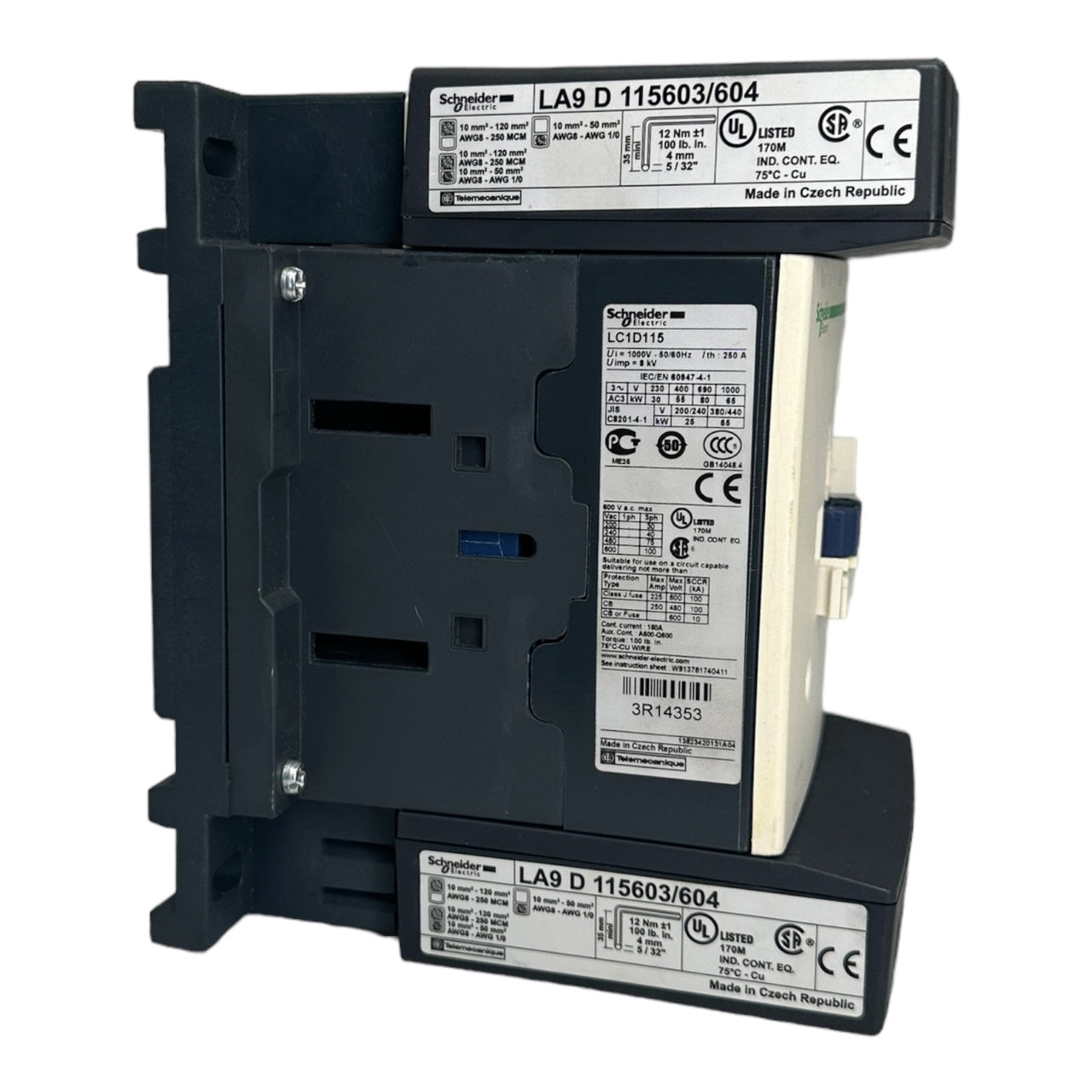 Schneider Electric LC1D115P7 / LC1D115 Leistungsschütz Schütz LA9D115603/604