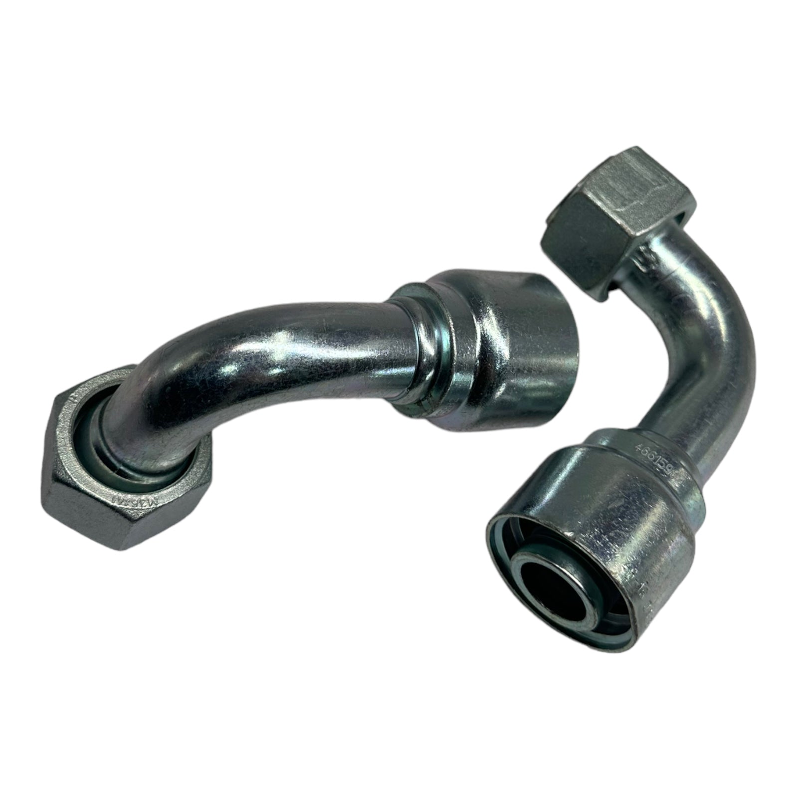 2x Parker 1CF46-28-16 Dichtkegel mit Überwurfmutter & O-Ring / 90° Bogen