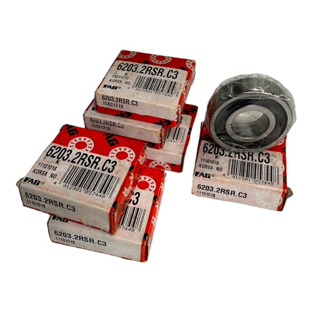 10x FAG 6203.2RSR.C3 Rillenkugellager Kugellager 17x40x12mm