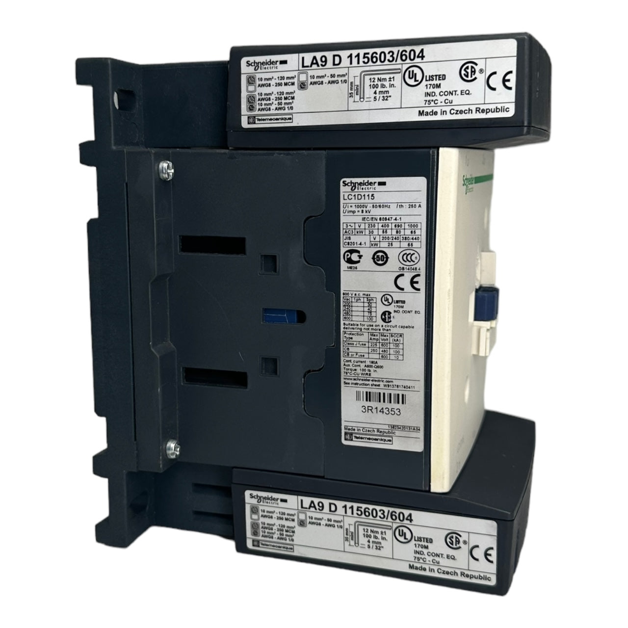 Schneider Electric LC1D115P7 / LC1D115 Leistungsschütz Schütz LA9D115603/604