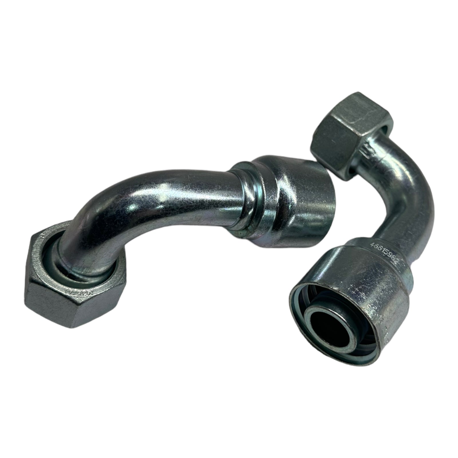 2x Parker 1CF46-28-16 Dichtkegel mit Überwurfmutter & O-Ring / 90° Bogen