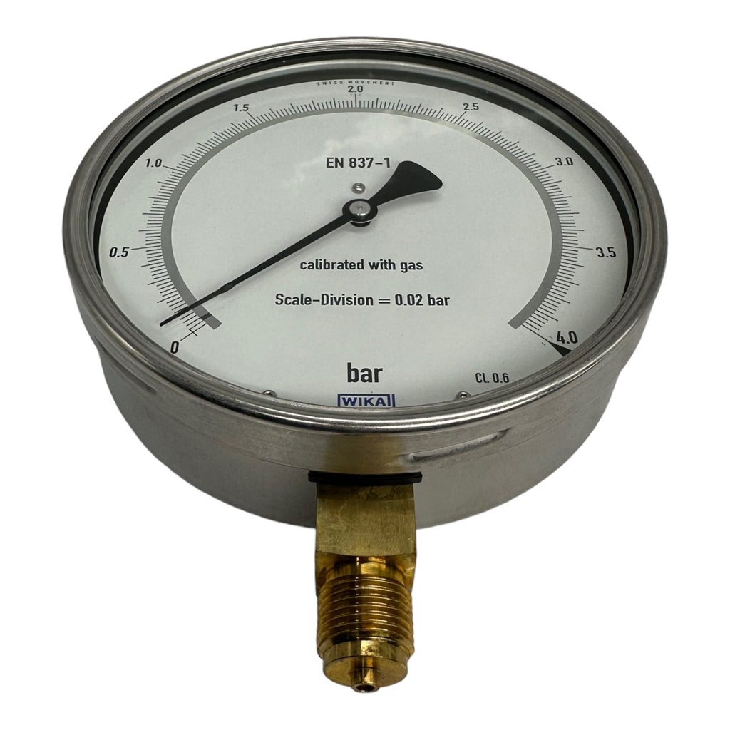 WIKA 312.20.160 Manometer Feinmessmanometer 4bar G1/2B unten 160mm
