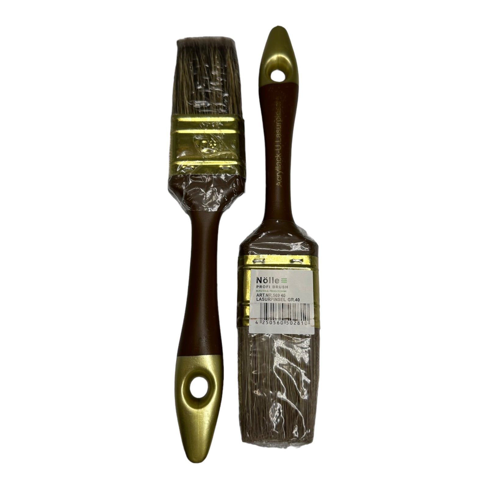 2x Nölle Pinsel Lasurpinsel Acryllackpinsel 40mm Polyesterborste Acryl 56940