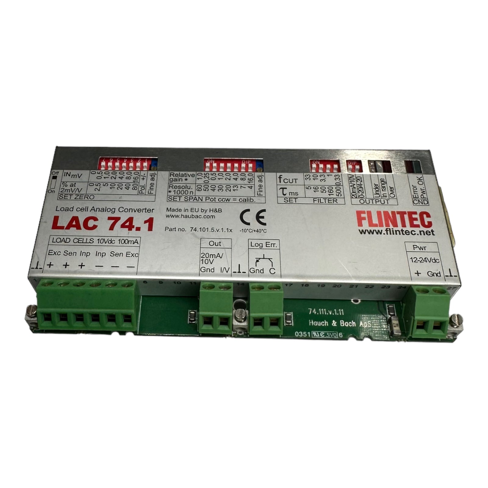 Flintec LAC 74.1 Universal DMS Verstärker Modul 4...20mA oder 0...10V