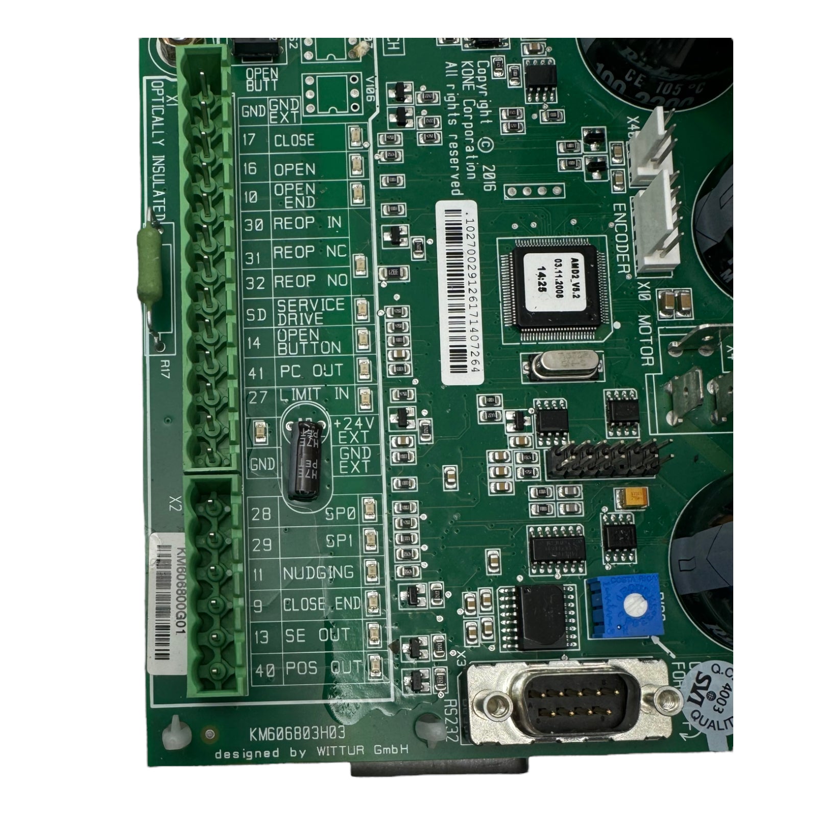 Kone corporation KM606803H03 Elevator Door Controller Board KM606800G01