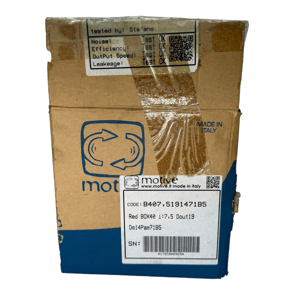 Motive Box040 Schneckengetriebe B407 5191471B5 Getriebe 71B5 Worm gear i: 7,5