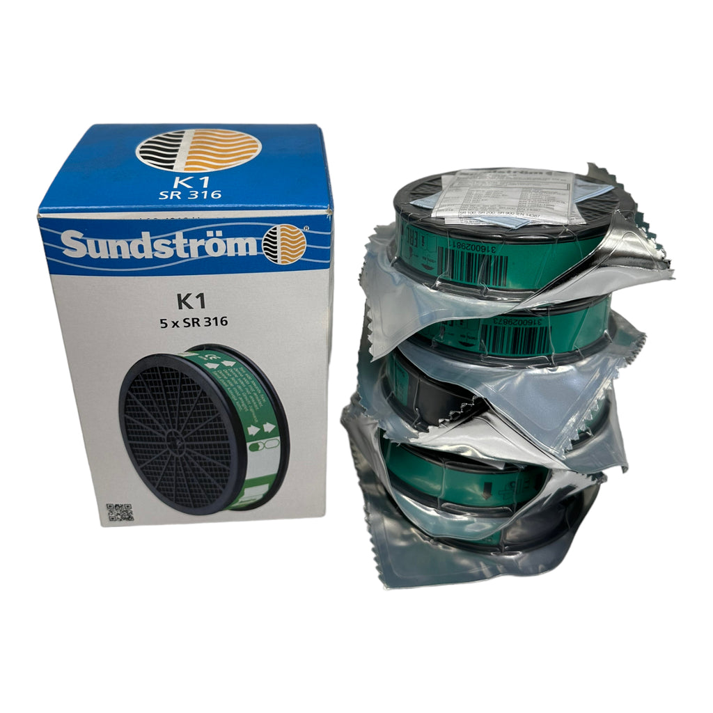 5x Sundström SR316 Gasfilter K1 Klasse 1, Filter Kartusche gegen Ammoniak