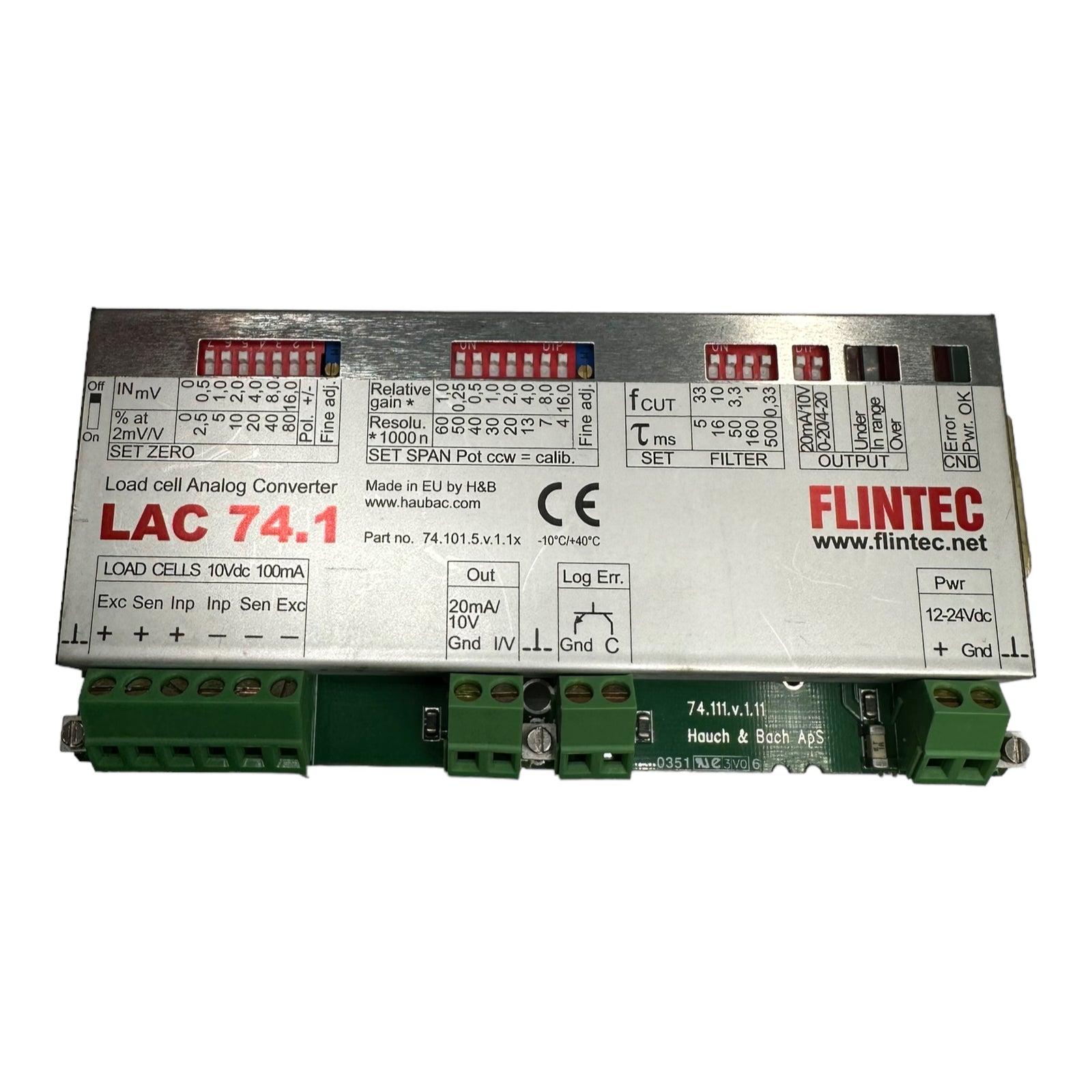 Flintec LAC 74.1 Universal DMS Verstärker Modul 4...20mA oder 0...10V