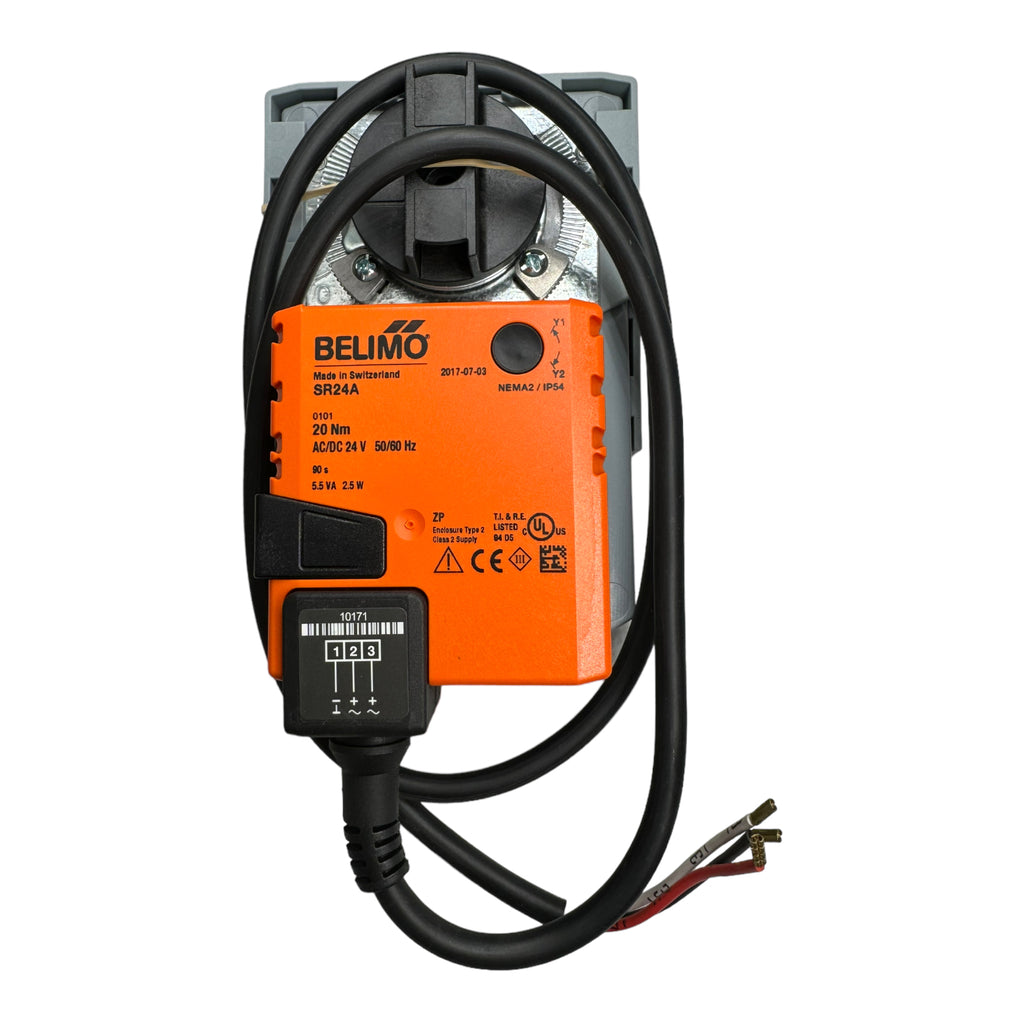 Belimo SR24A Drehantrieb, Antrieb 20Nm, AC/DC 24V, Auf/Zu, 3-Punkt, 90s, IP54
