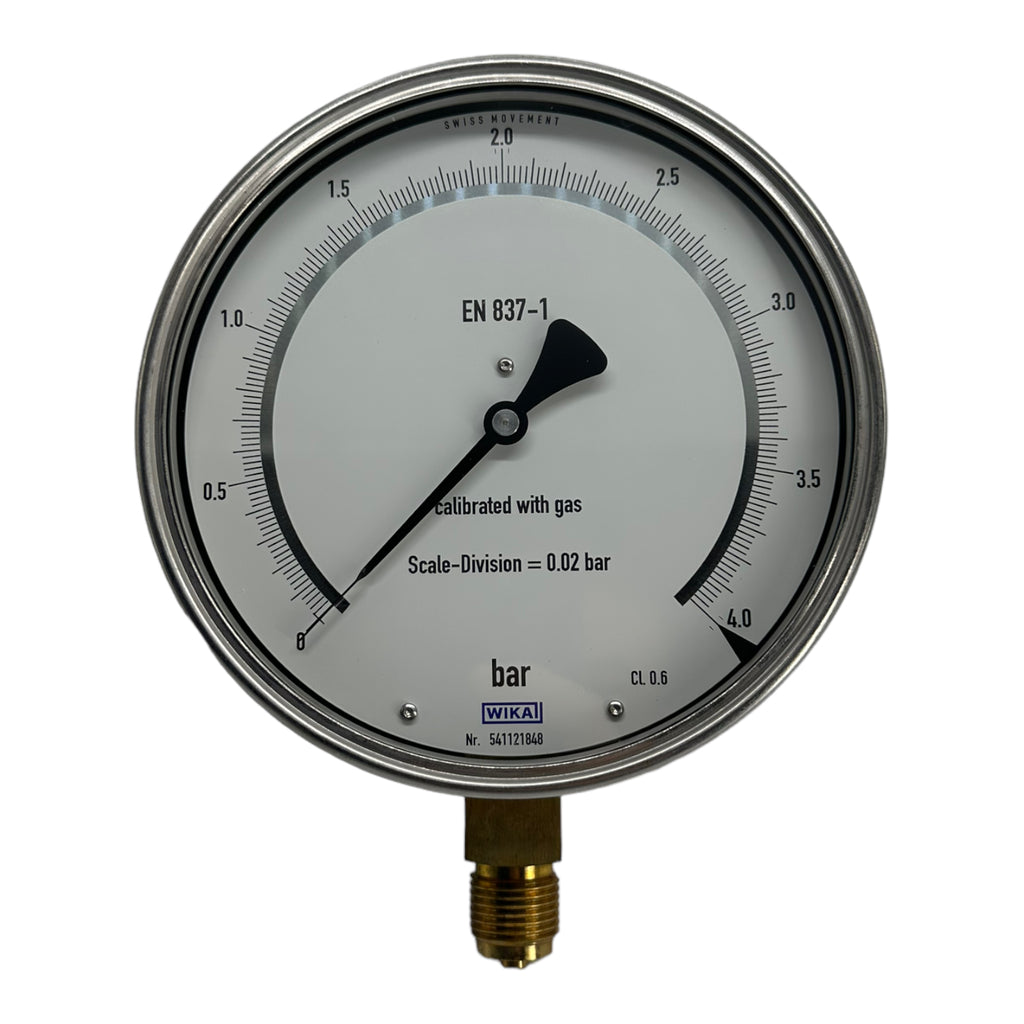 WIKA 312.20.160 Manometer Feinmessmanometer 4bar G1/2B unten 160mm