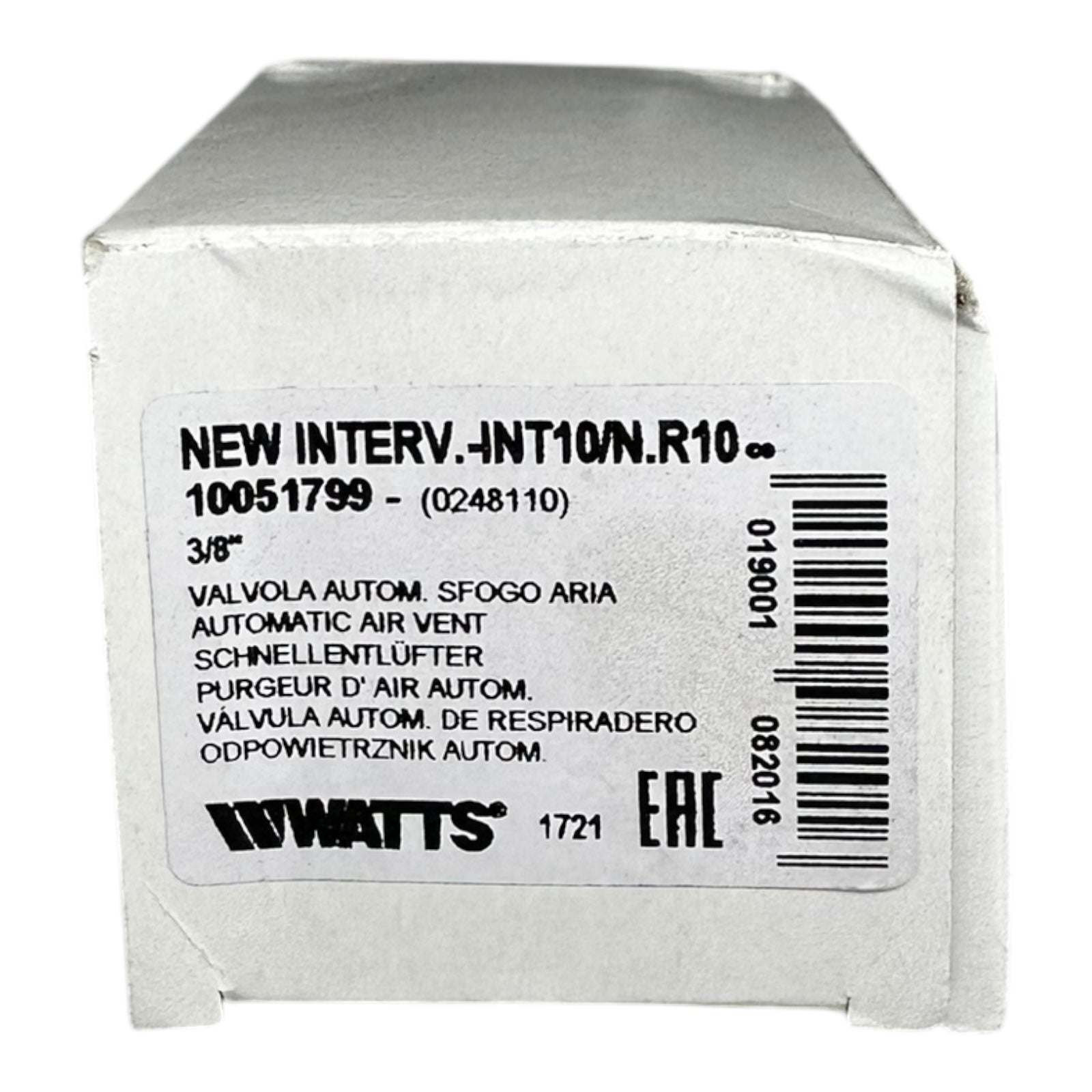 Watts 10051799 Schnellentlüfter INTERVENT INT/R mit RIA-Absperrventil 3/8"
