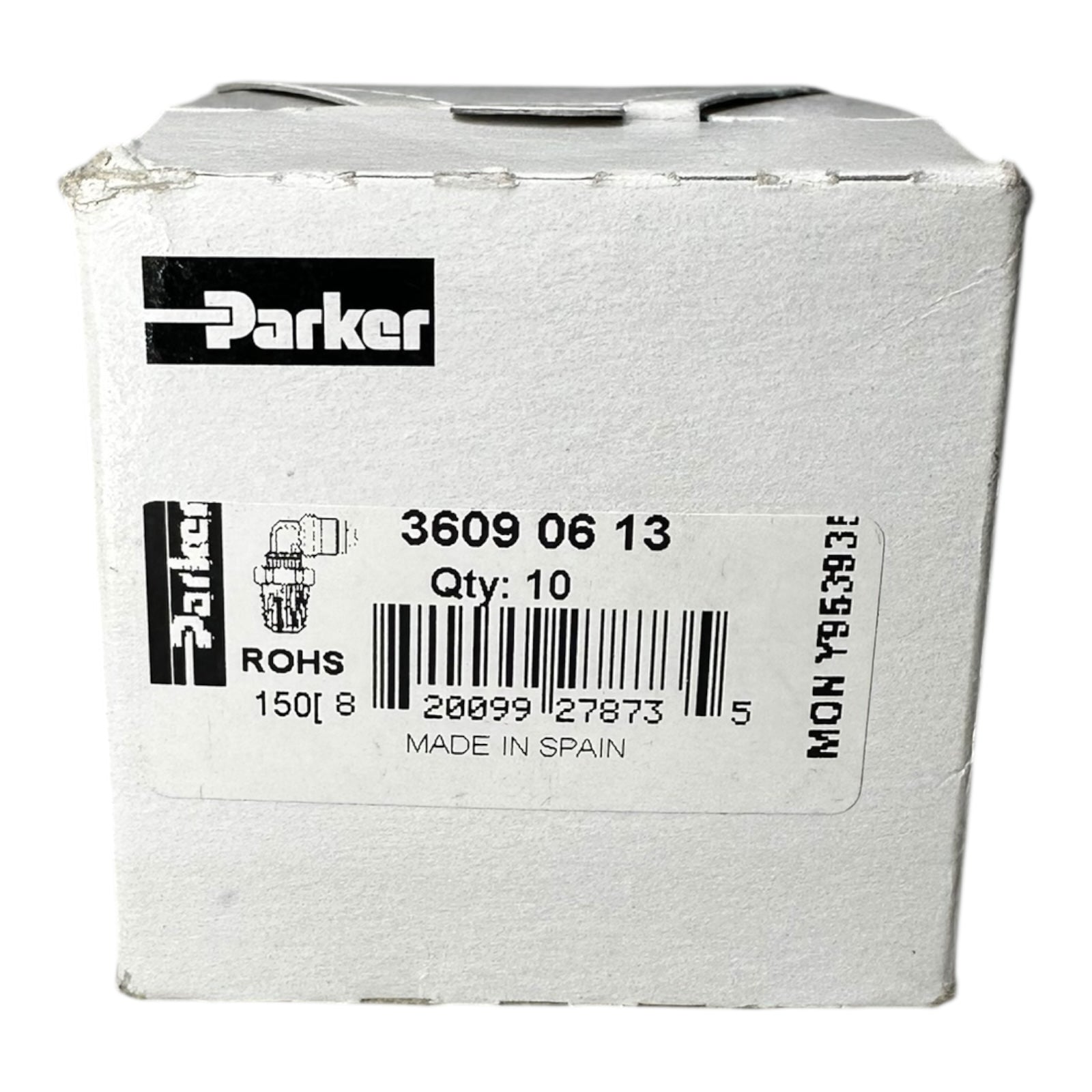 10x Parker 36090613 / LF3600 Chemische vernickelte Messing-Push-In-Armaturen