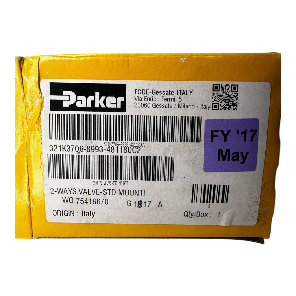 Parker 321K3706 Magnetventil 2-Wege 10bar Messing Ventil BSP Anschluss