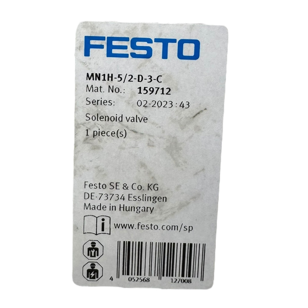 Festo MN1H-5/2-D-3-C 159712 Luftmagnetventil monostabil 4500 l/min 2-10bar