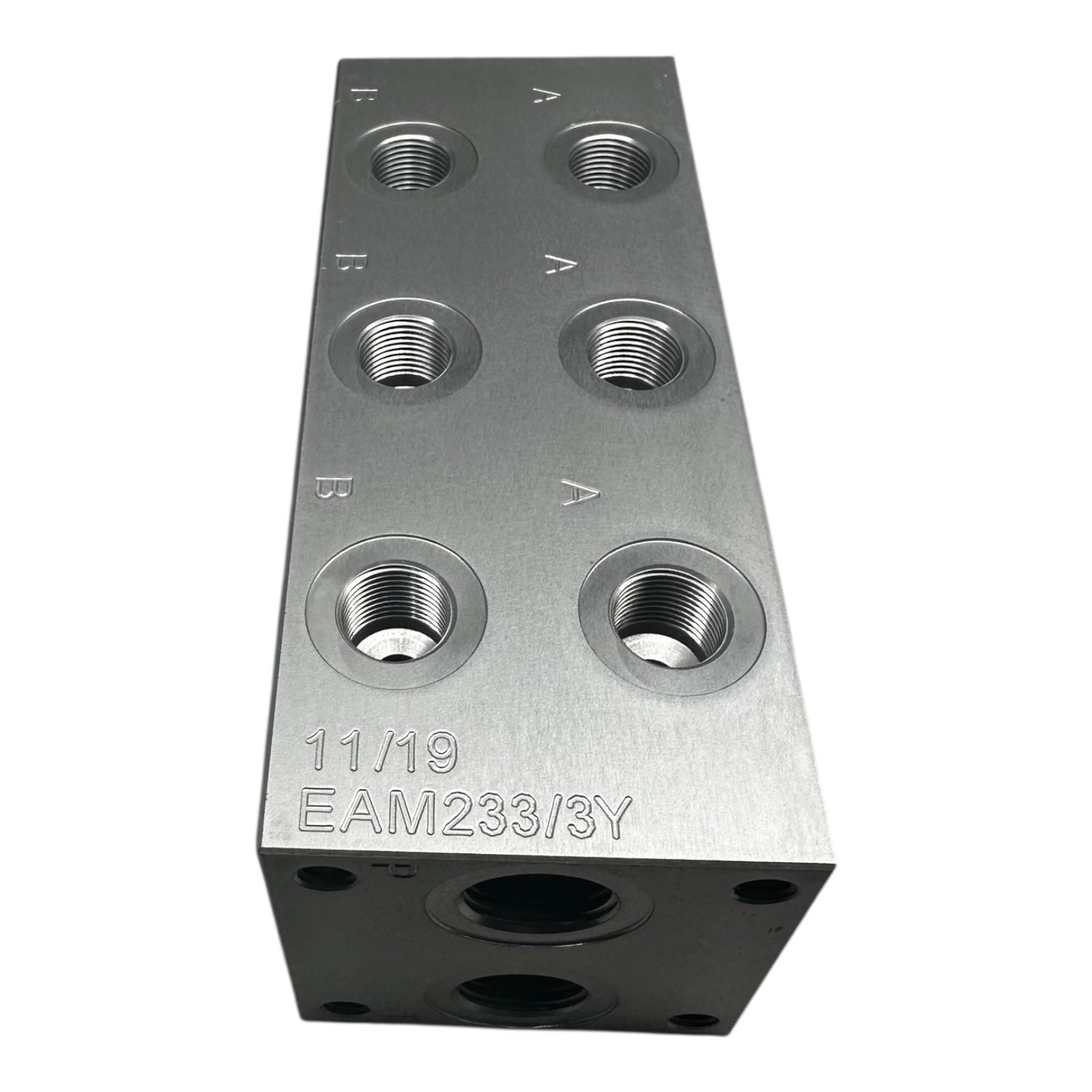 Eurofluid EAM233/3Y Hydraulik-Verteilerblock Aluminium Anschlussblock NG6/Cetop3