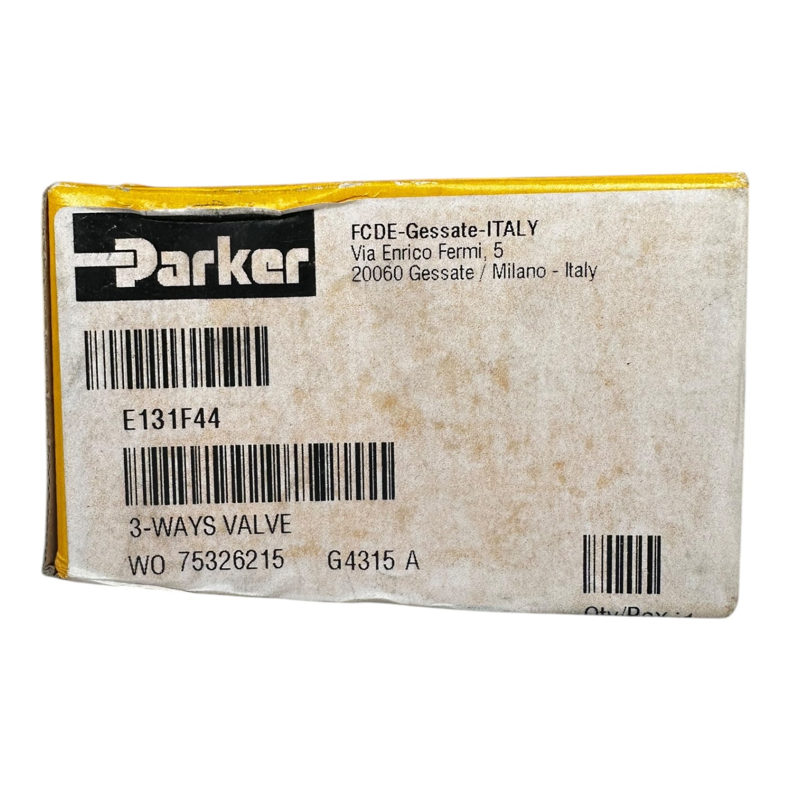 Parker E131F44 3-Wege-Ventil Hydraulik F-Serie Flansch Messing