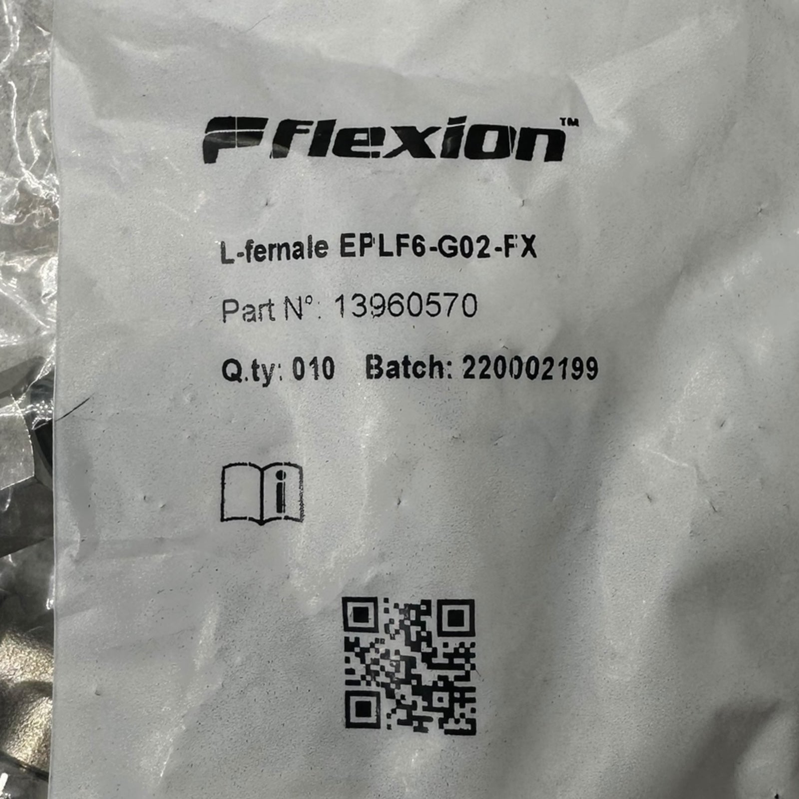 10x Flexion EPLF6-G02-FX Winkelverschraubung L-female push-in 6mm vernickelt