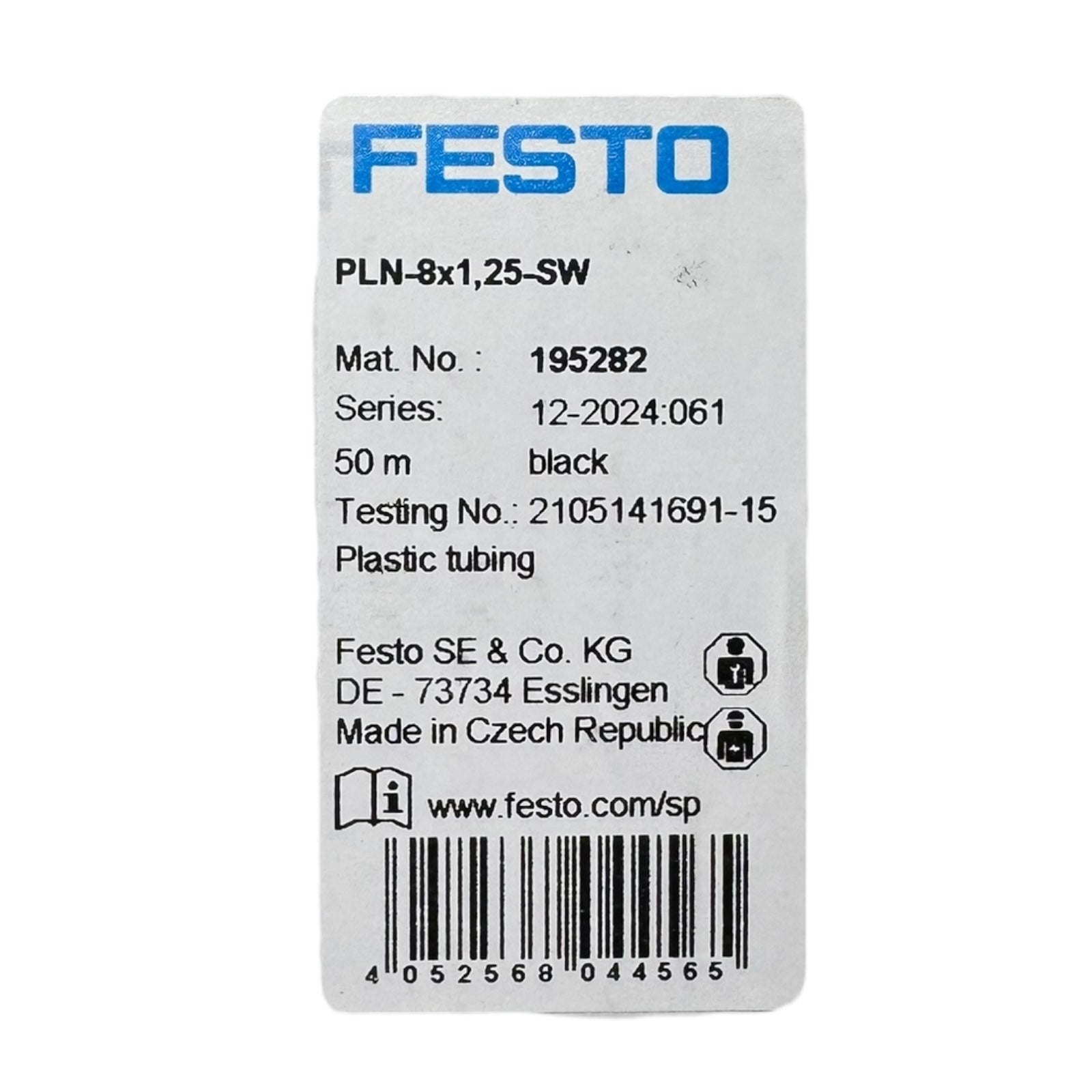 Festo PLN-8X1,25-SW 195282 Kunststoffschlauch 1,4 MPa 5,9x8mm 50M
