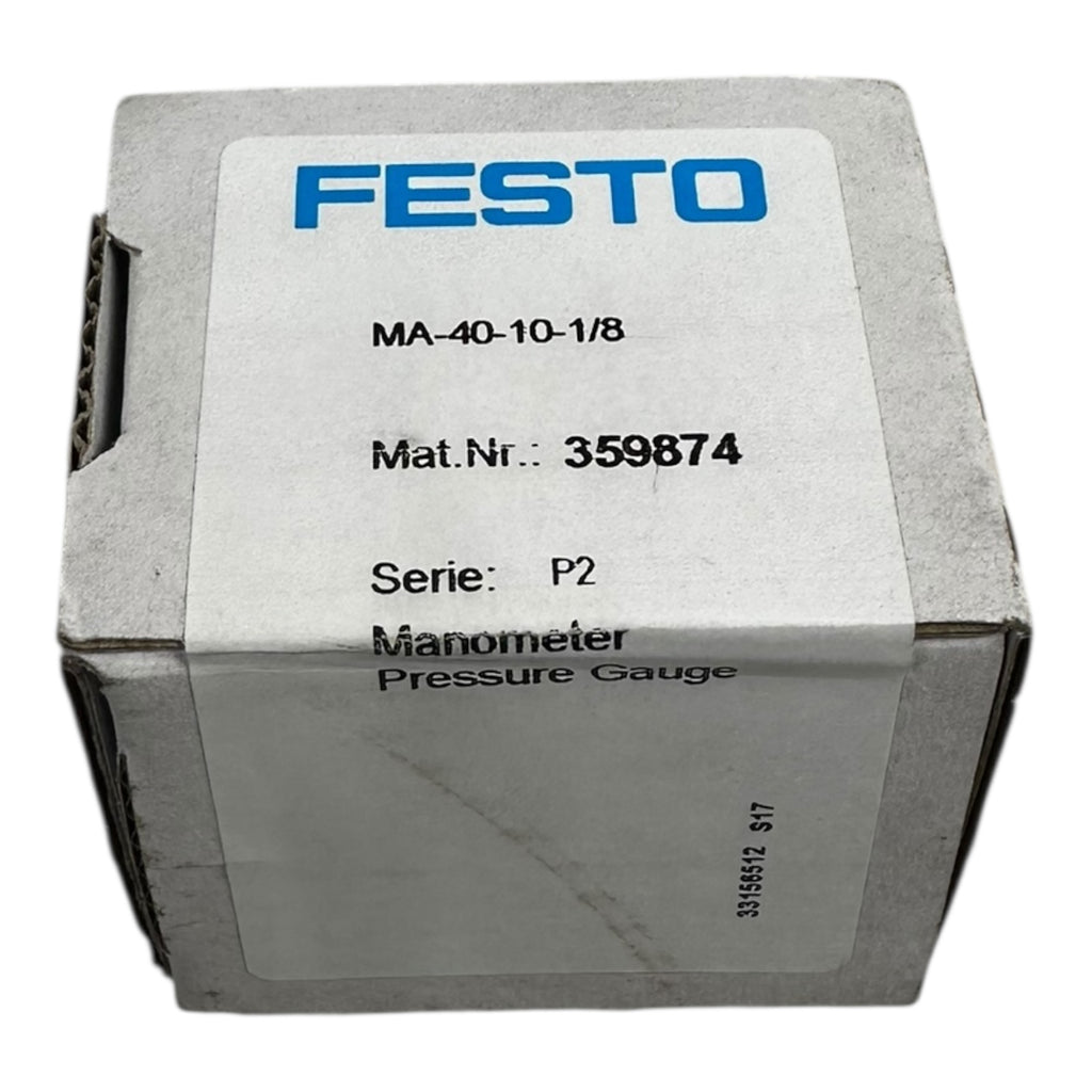 Festo 359874 MA-40-10-1/8 Manometer Druckmessgerät P2 Serie