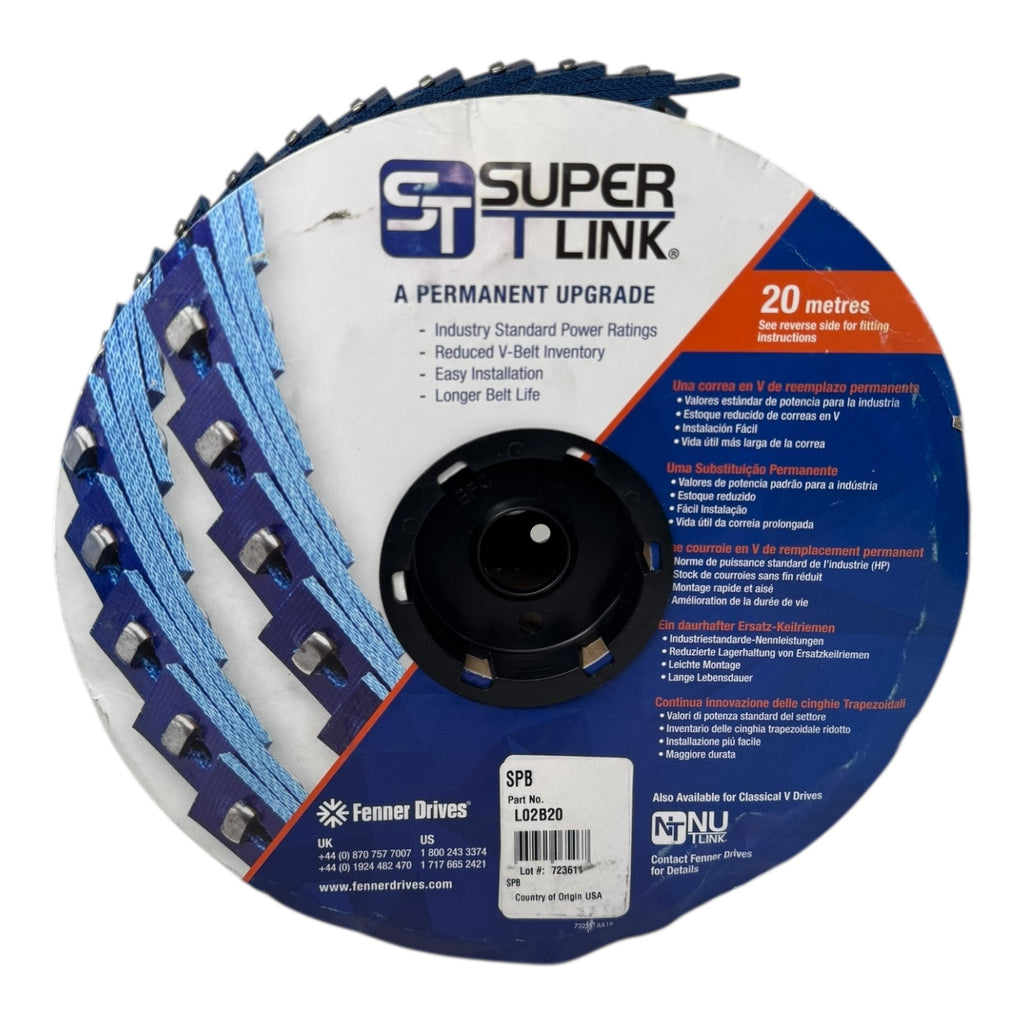 SuperTLink 723611 L02B20 SPB Gliederkeilriemen Rolle 20m Industriegürtel Antrieb