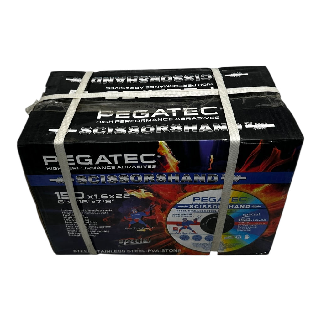 200x Pegatec 150x1.6x22 Trennscheiben Scissorshand Stahl Edelstahl Stein