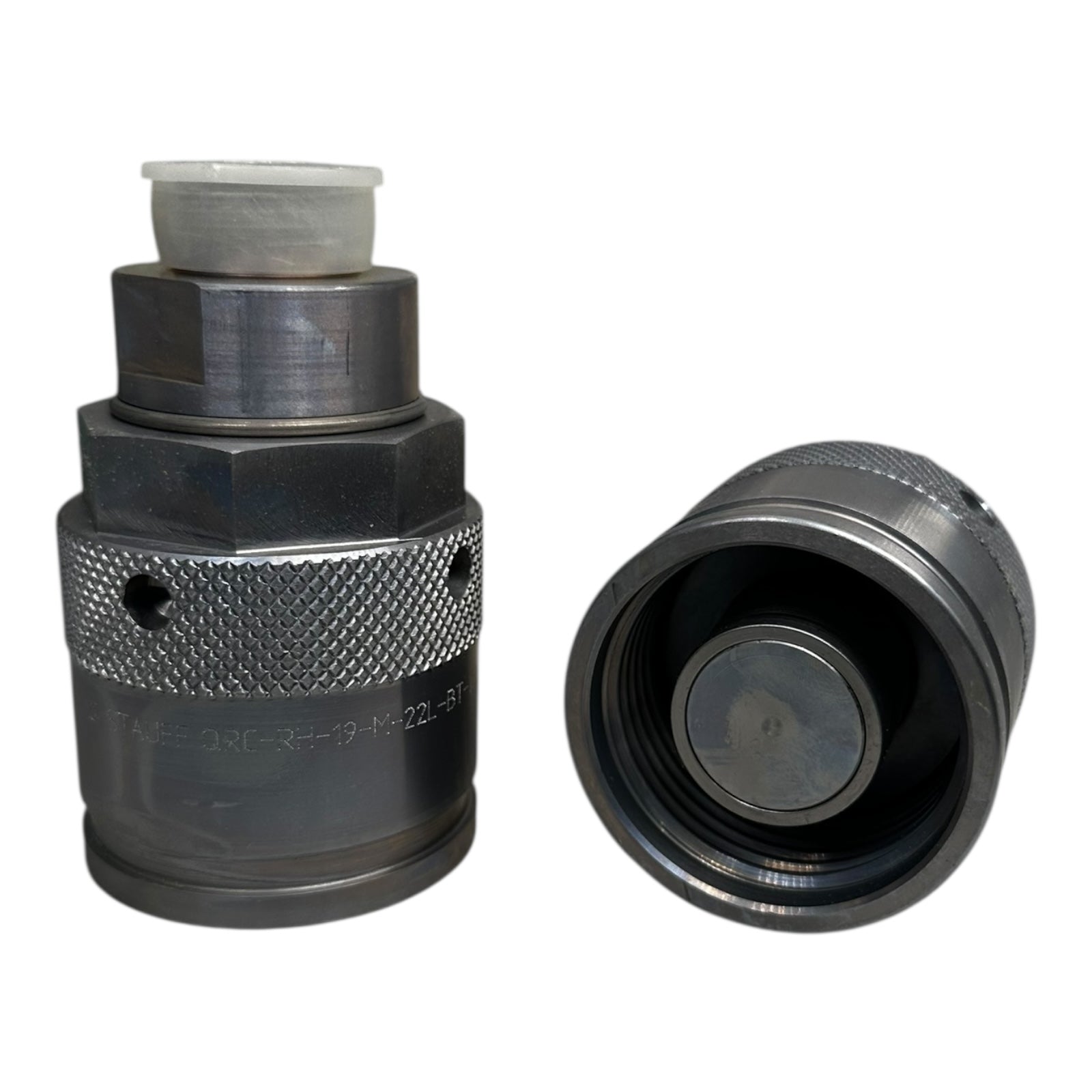 2x Stauff QRC-RH-19-M-22L-BT-W3 Hydraulik-Schnellkupplung gerade