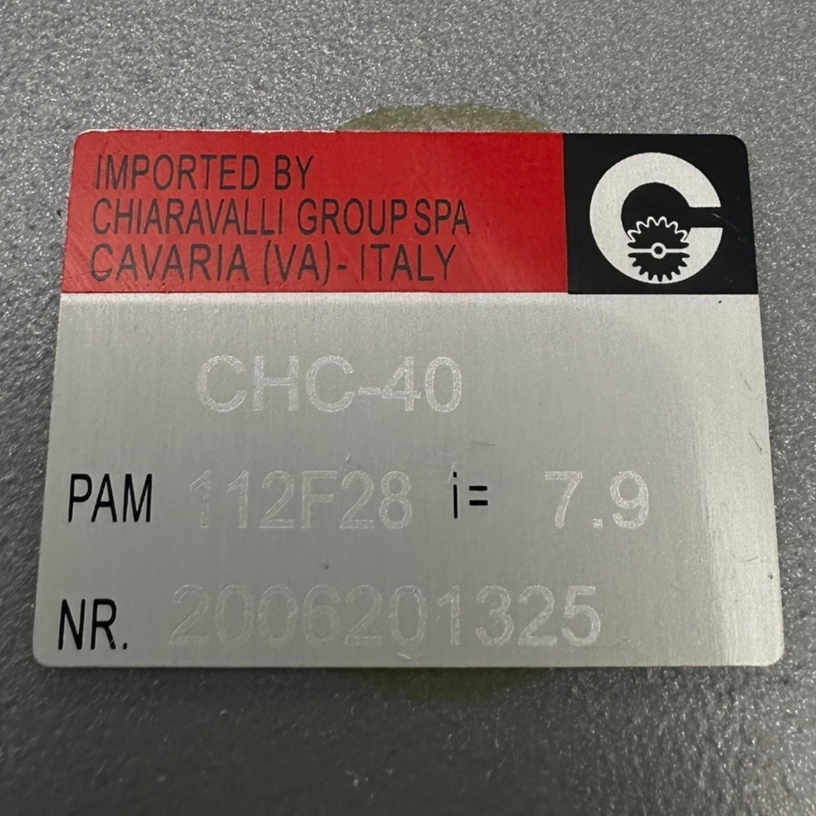 Chiaravalli CHC-40 112F28 Getriebe Untersetzungsgetriebe i=7.9 Antrieb