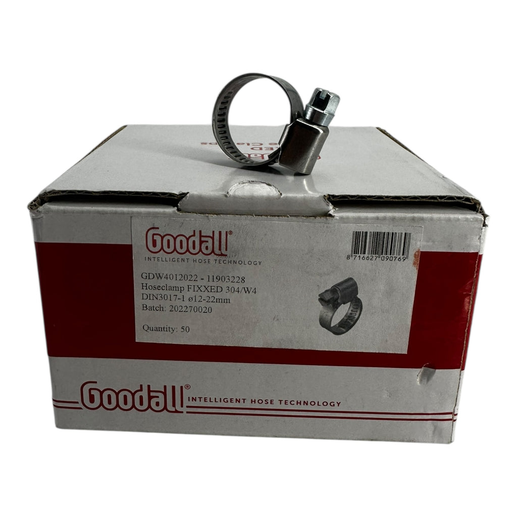 50x Goodall GDW4012022 Schlauchschellen 12–22mm 304 W4 Edelstahl