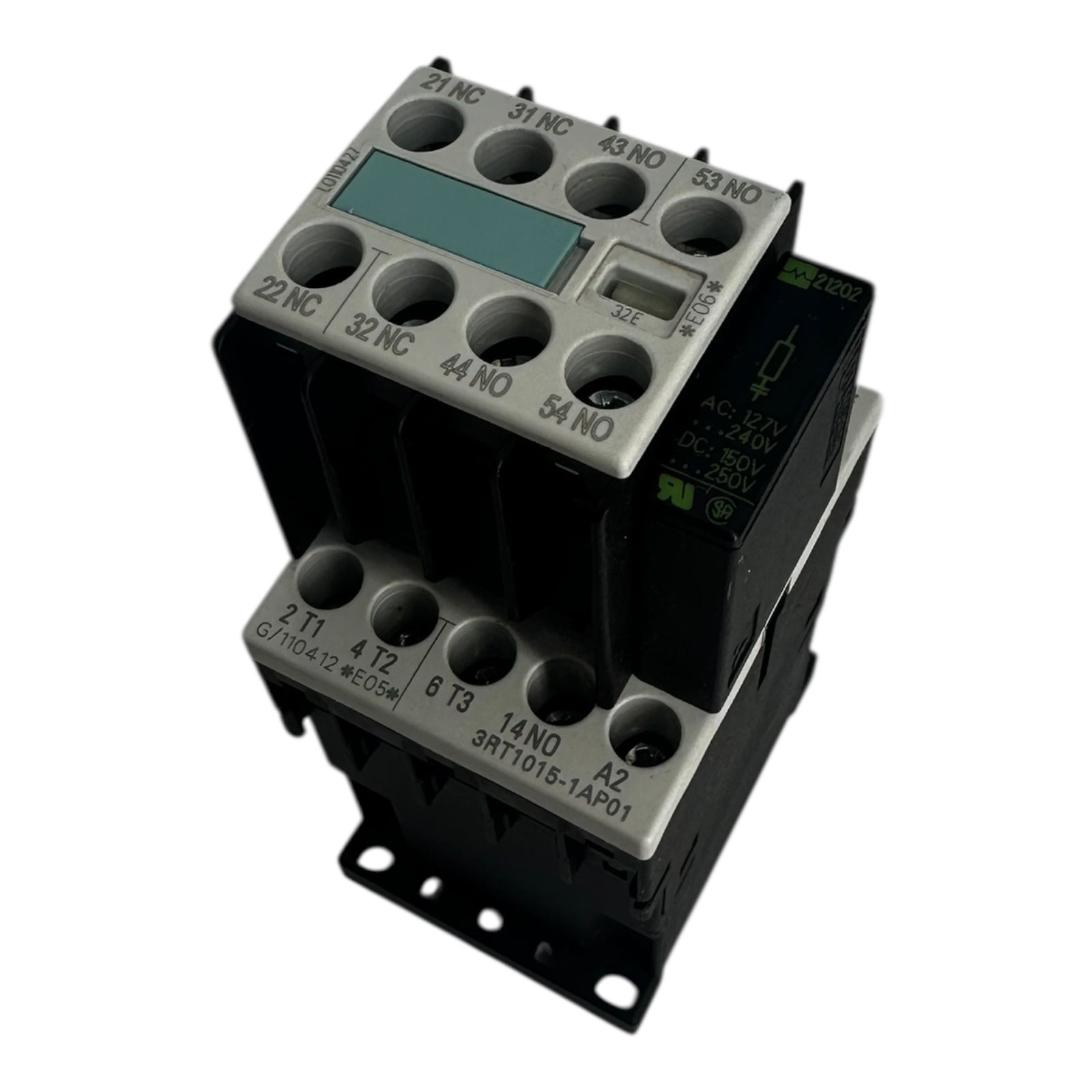 3x Siemens 3RT1015-1AP01 Schütz 3-polig 24V AC Hilfskontaktblock