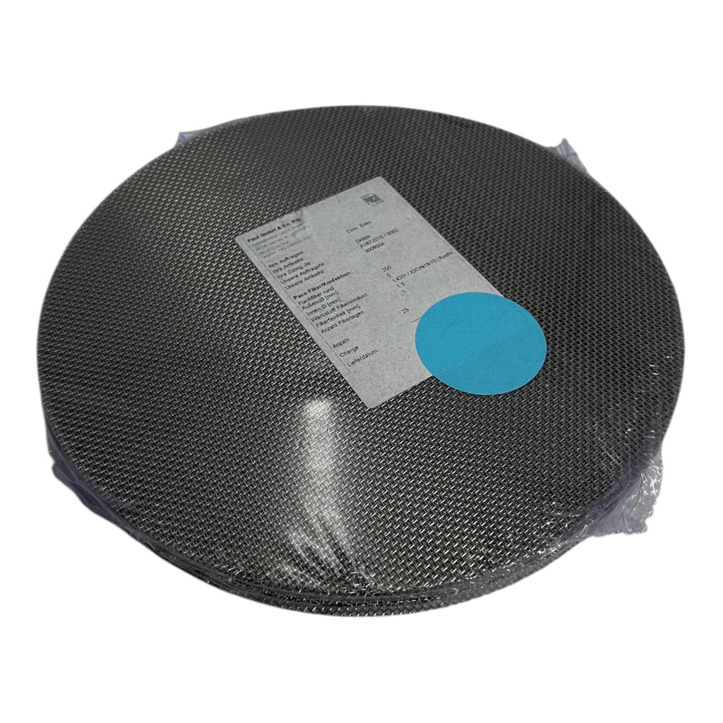 25x Paco 3008504 Flachfilter rund 250mm 1,5mm Edelstahl V2A