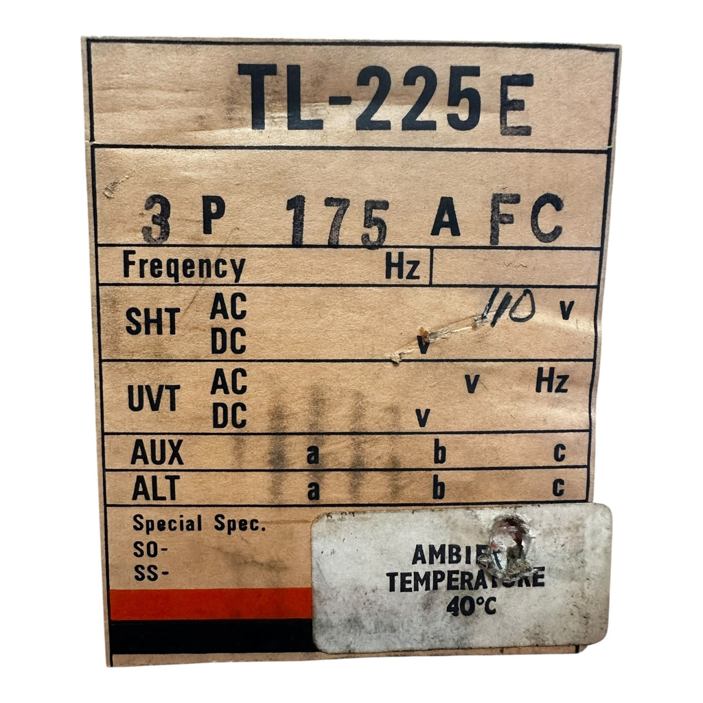 Terasaki TL-225E Leistungsschalter 175A 3-polig AC600V DC250V Shunt