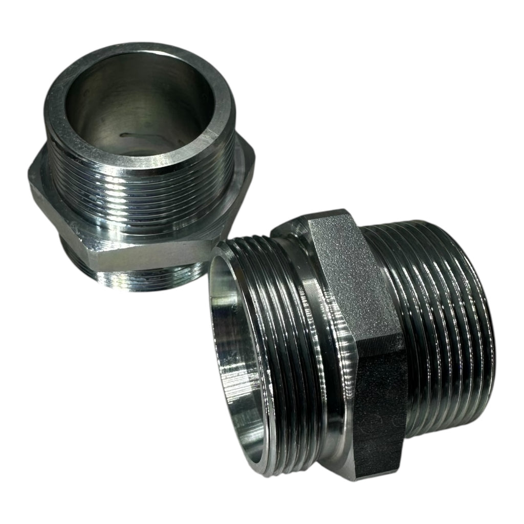 2x EG GE42-LR11/2KEGCFX Einschraubstutzen Stahl gerade Außengewinde Adapter