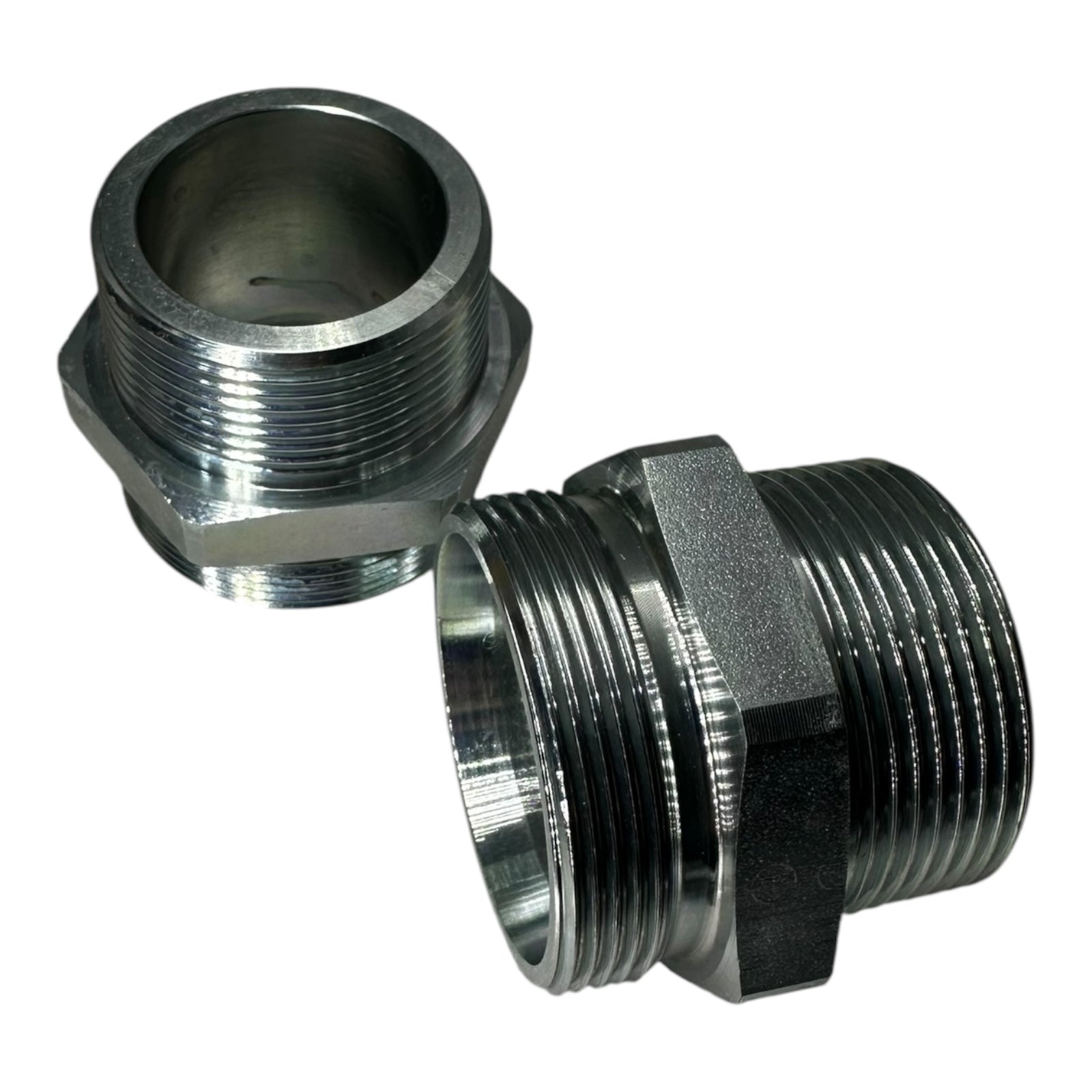 2x EG GE42-LR11/2KEGCFX Einschraubstutzen Stahl gerade Außengewinde Adapter