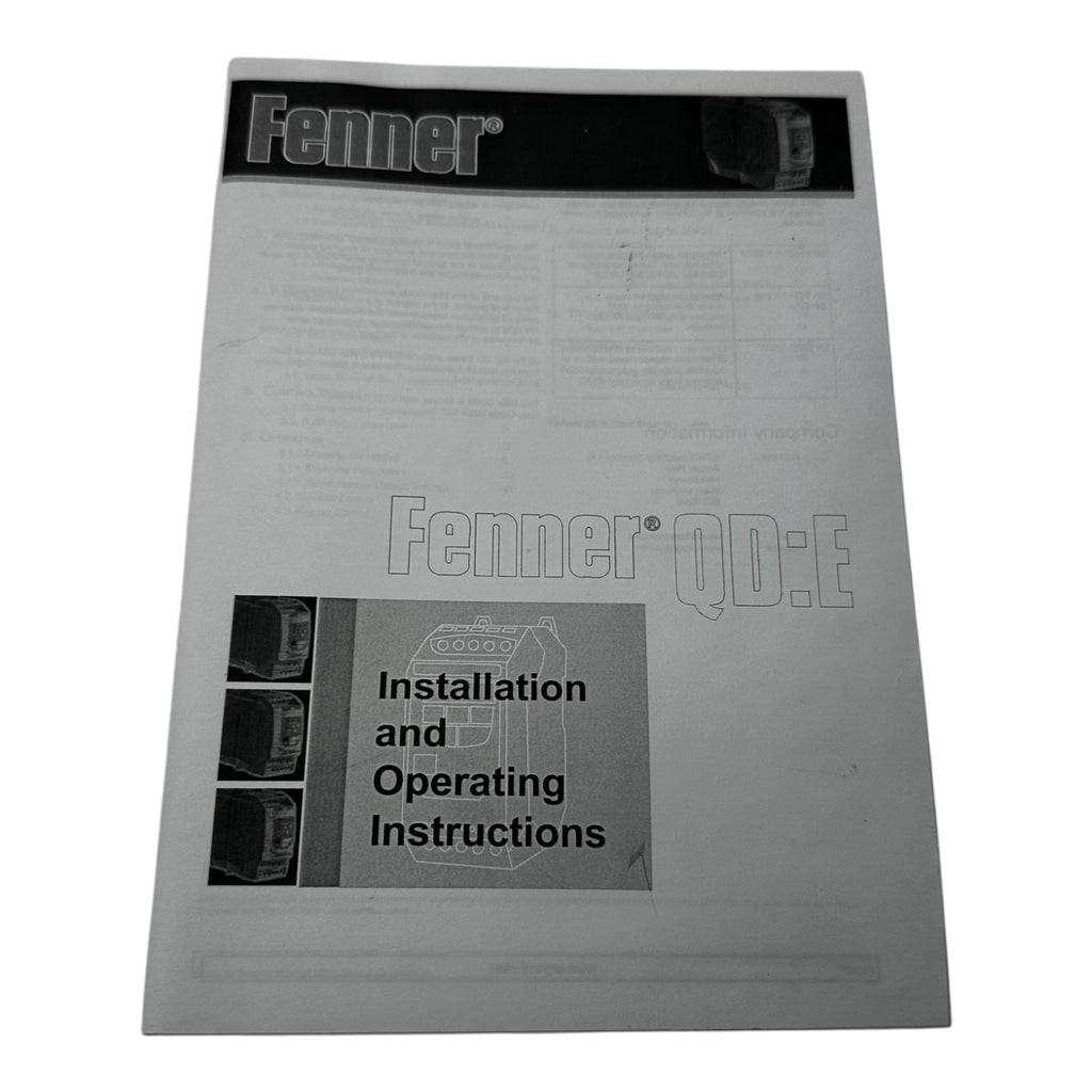 Fenner Quickdrive E 572B47P5 Frequenzumrichter 7,5 kW 3ph 18A 0–500 Hz 480 V