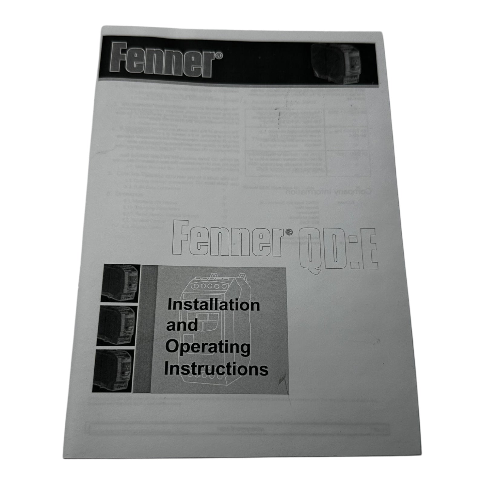 Fenner Quickdrive E 572B47P5 Frequenzumrichter 7,5 kW 3ph 18A 0–500 Hz 480 V