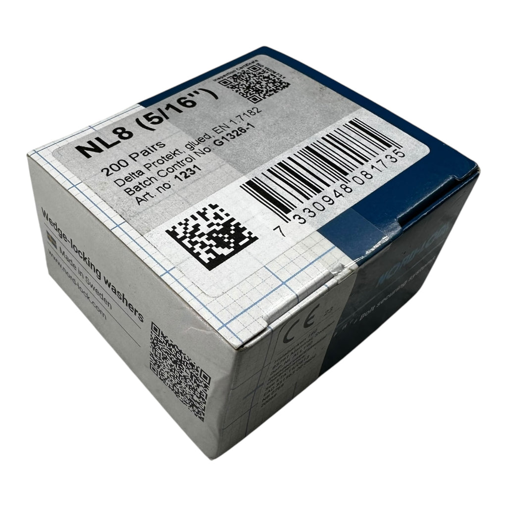 200x NL8 (5/16”) Klemmringe Delta Protekt Sicherungsscheiben Set EN 1.7182