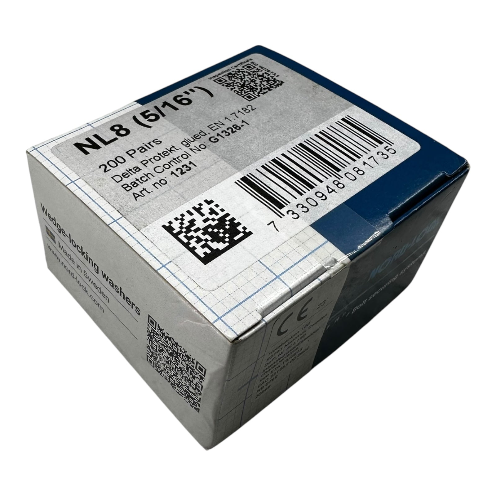 200x NL8 (5/16”) Klemmringe Delta Protekt Sicherungsscheiben Set EN 1.7182