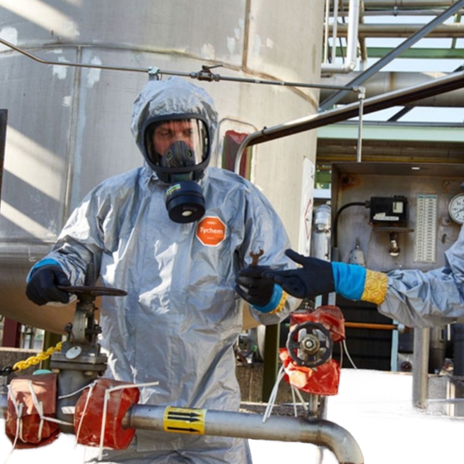 DuPont Tychem 6000 F CHA5 Chemikalienschutzanzug 2XL Kapuze Typ 3/4/5/6