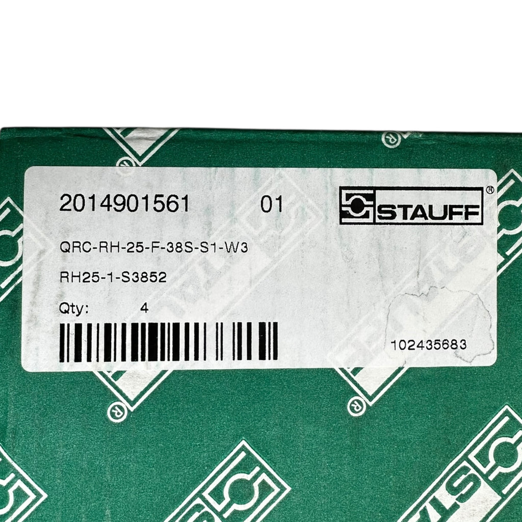 4x Stauff QRC-RH-25-F-38S-S1-W3 Hydraulik Schnellkupplung RH25-1-S3852