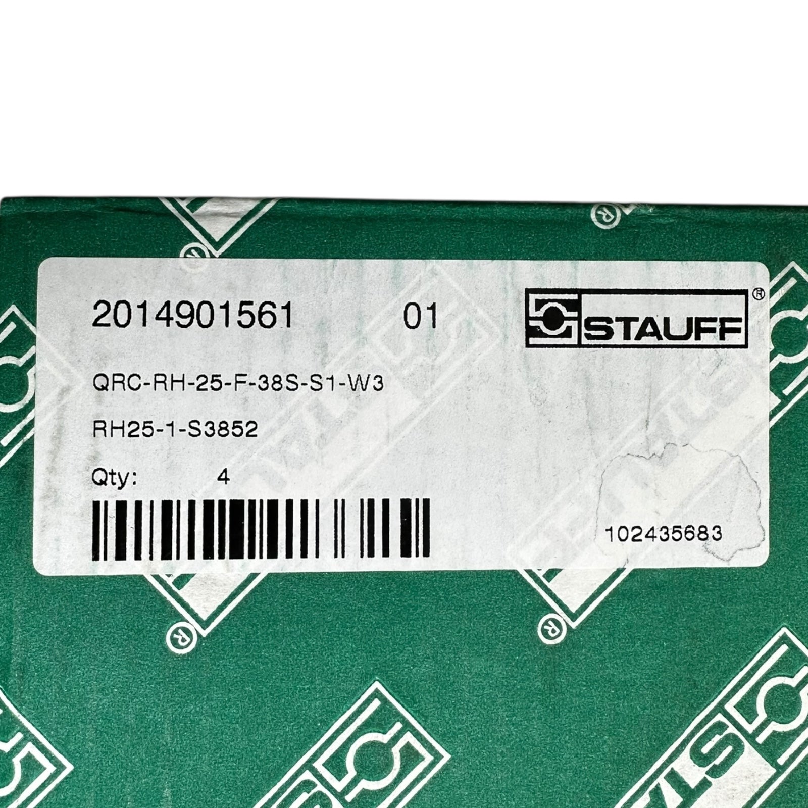 4x Stauff QRC-RH-25-F-38S-S1-W3 Hydraulik Schnellkupplung RH25-1-S3852