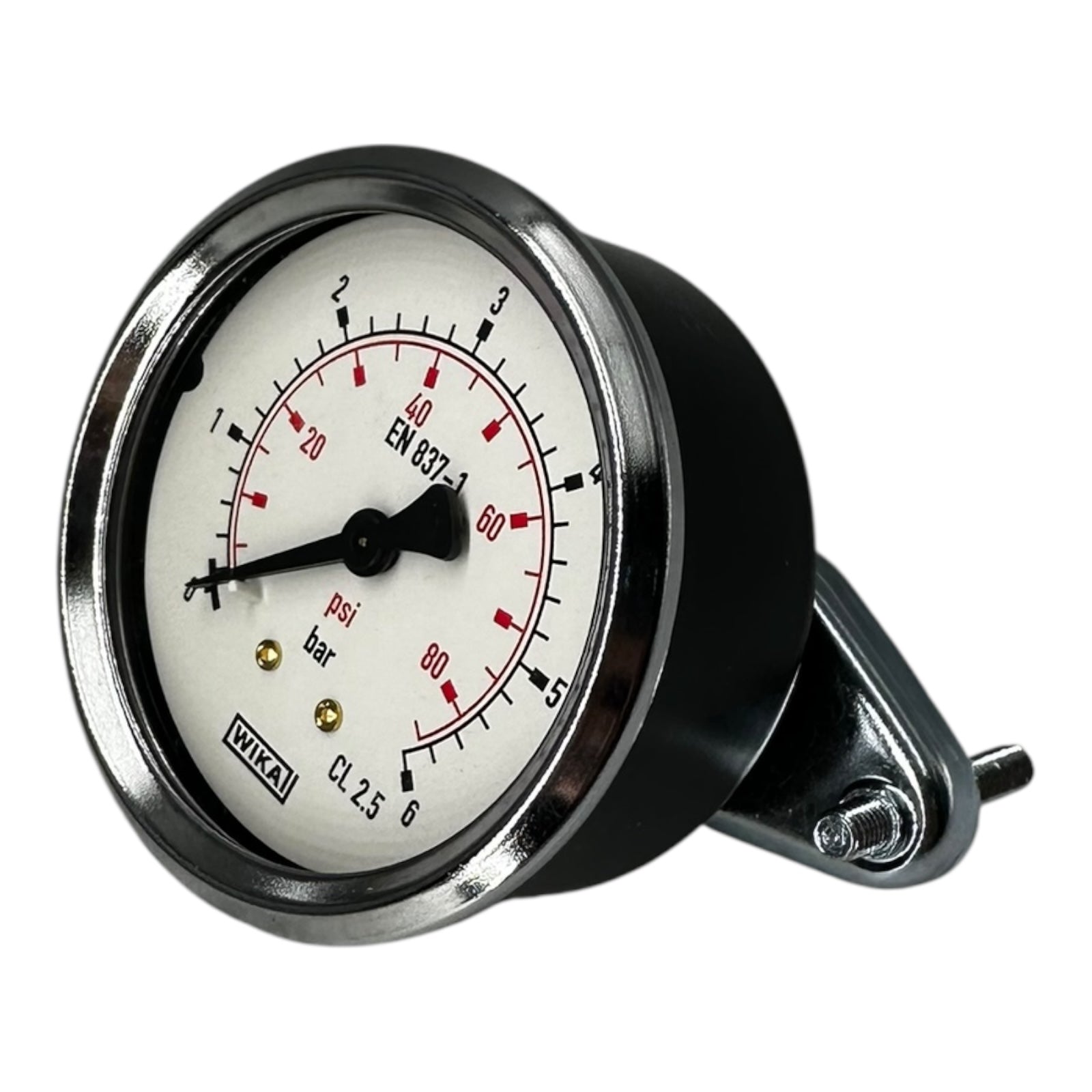 Wika Manometer 0–6 bar Ø63mm EN 837-1 CL2.5 G1/4B Druckmesser bar/psi neu