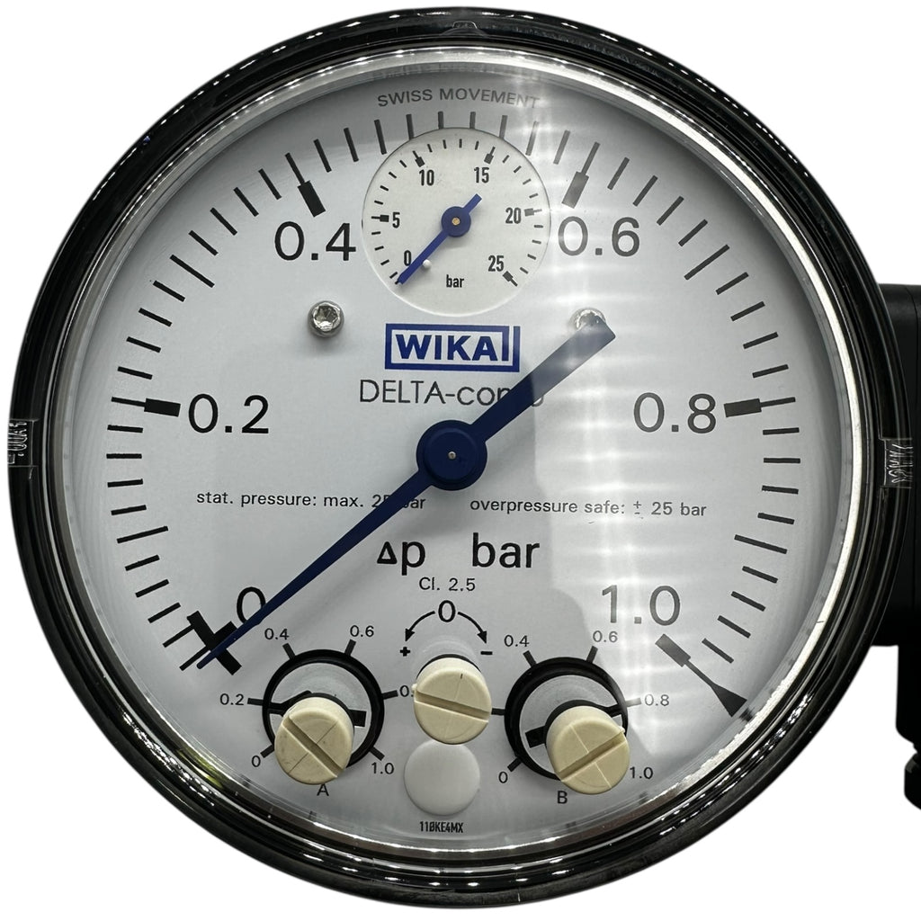 WIKA Differenzdruckmanometer DPGS40.100-D 0–1 bar SPDT Schalter IP65 neu