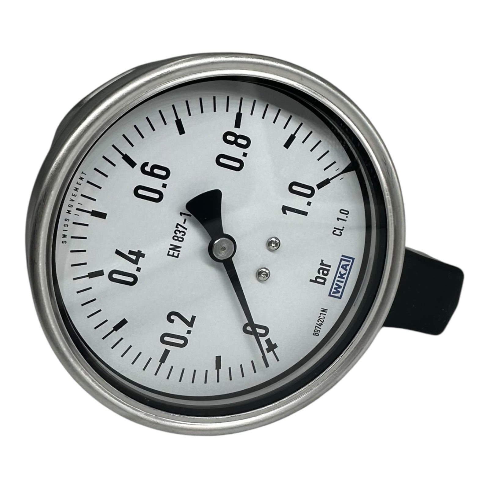 WIKA Manometer 212.20.100 0–1 bar G1/2B unten Klasse 1.0 Edelstahl neu