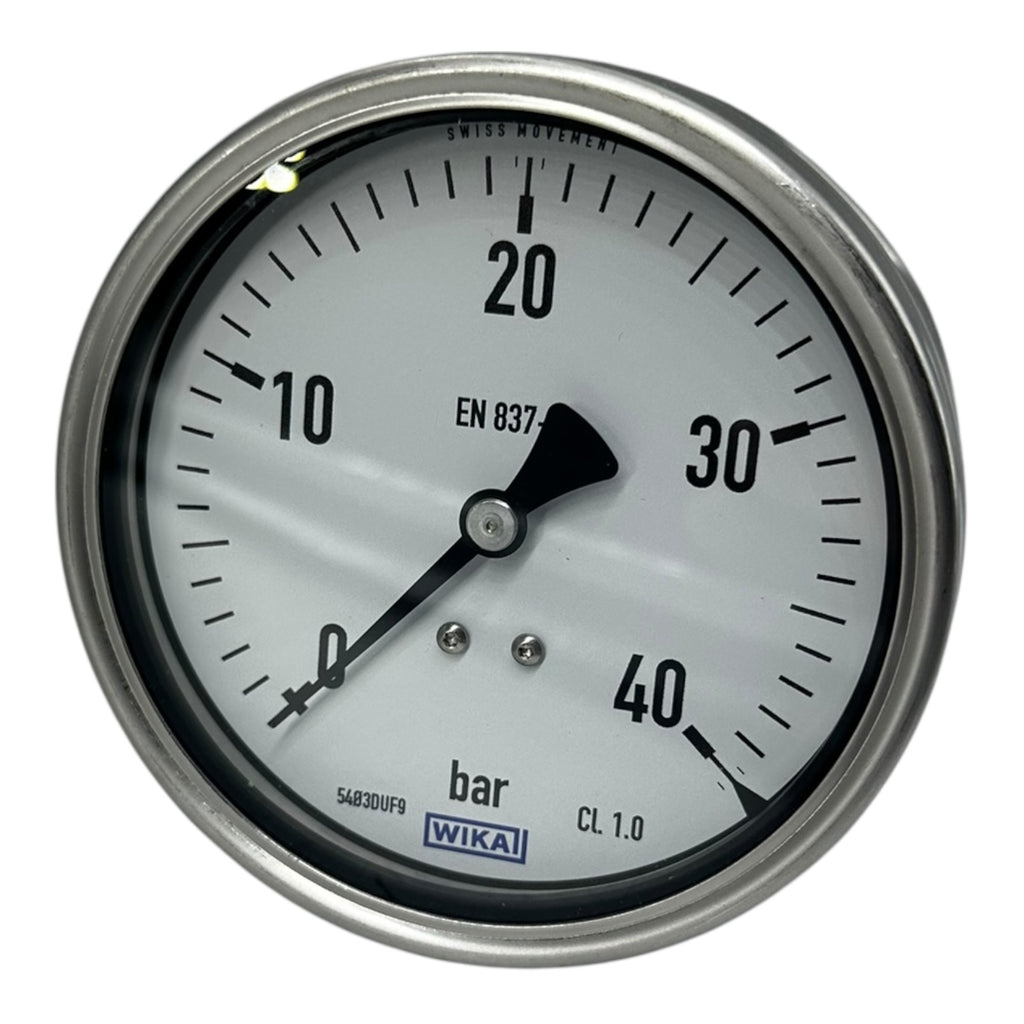 WIKA Manometer 212.20.100 40 bar G1/2B hinten exzentrisch 100mm Druckmesser