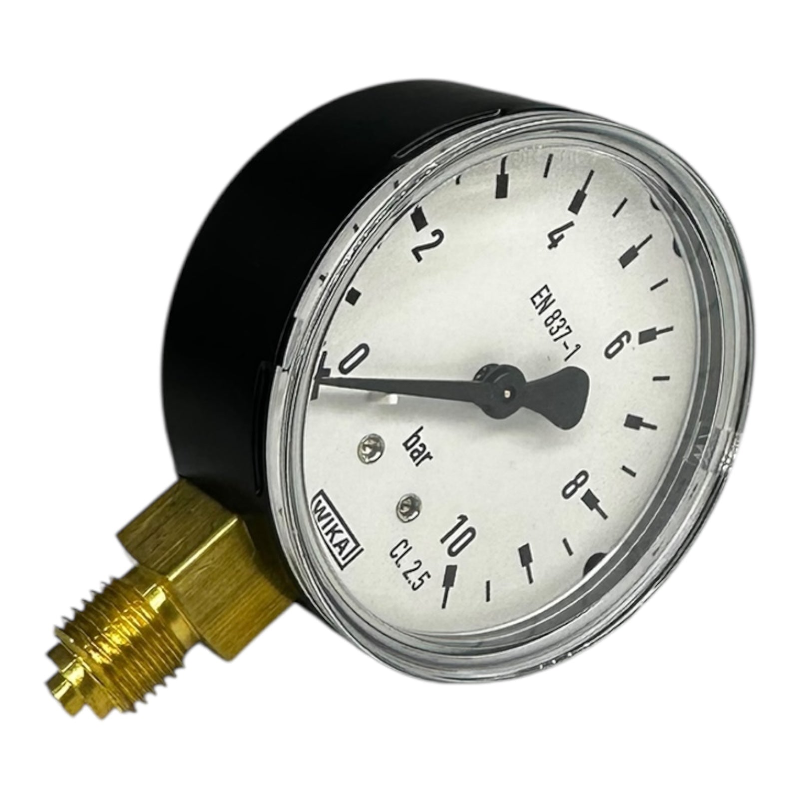 4x WIKA Manometer 0–10 bar G1/4B unten Ø63mm Druckmesser Messgerät CL 2.5
