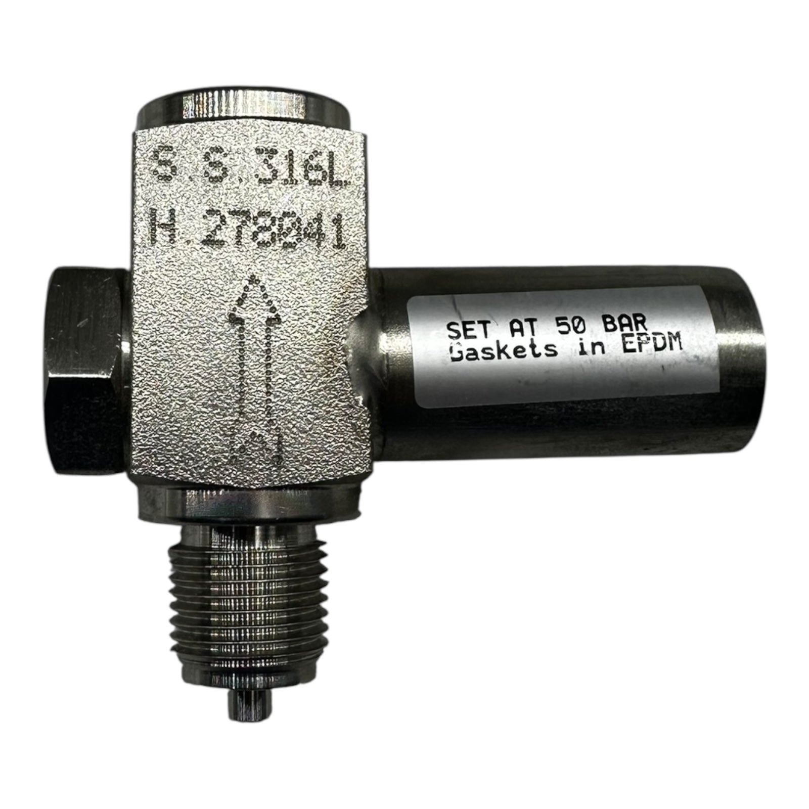 Sicherheitsventil Edelstahl 316L G1/2 Außengewinde Set 50 bar EPDM Dichtung Neu