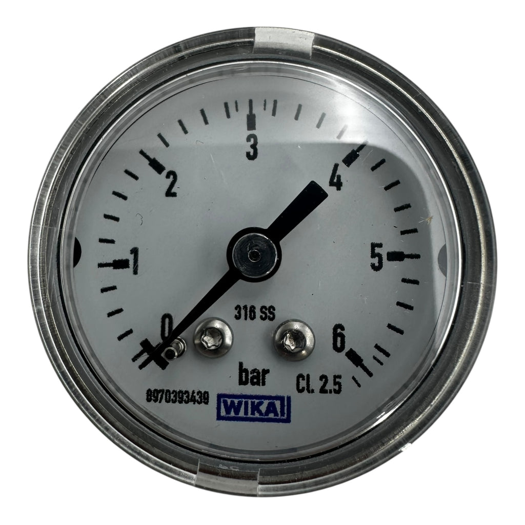 WIKA Manometer 131.11.040 0-6 bar G1/4B Ø40mm Edelstahl 316SS Druckmesser CL2.5
