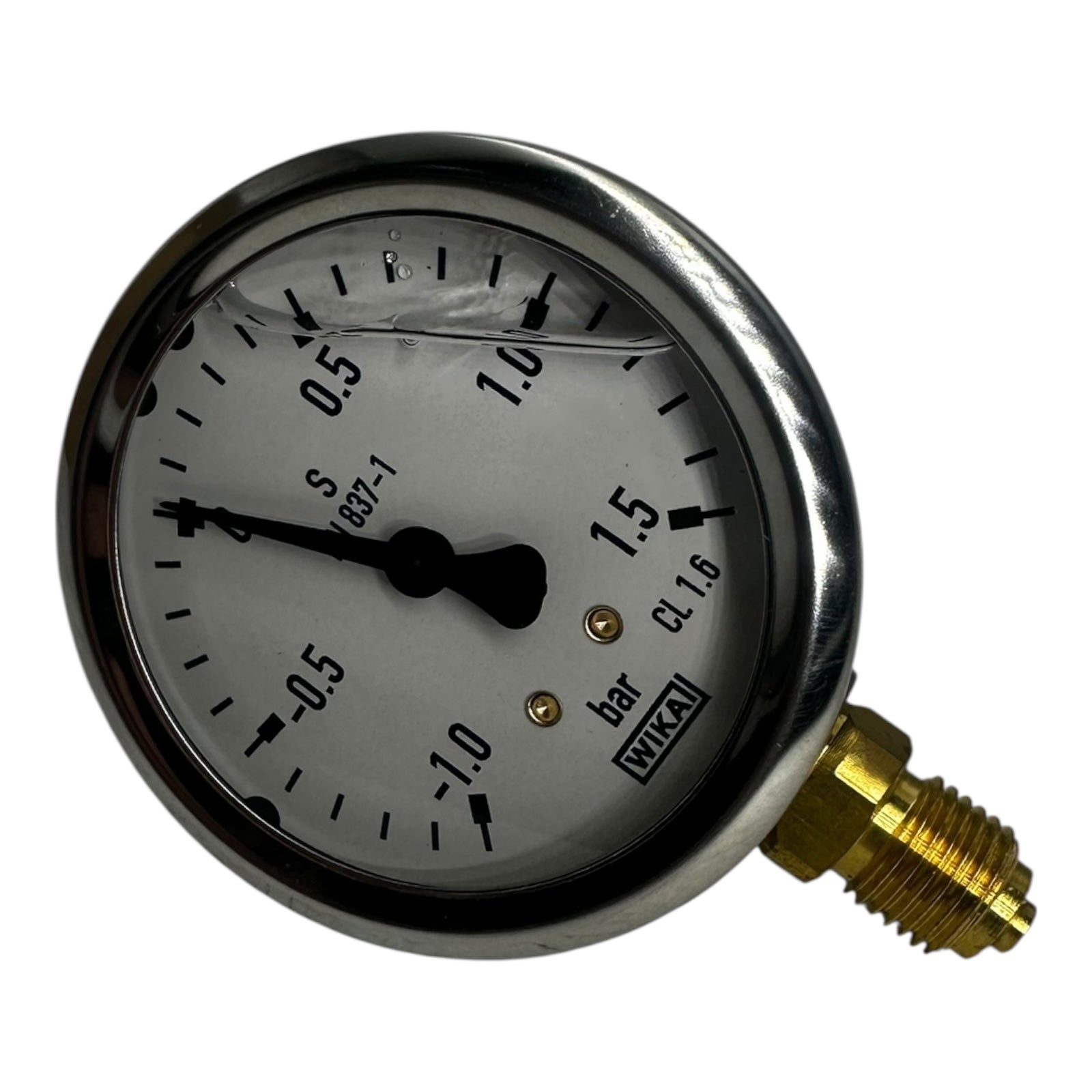 WIKA Manometer 213.53.063 -1/+1,5 bar G1/4B Ø63mm Unteranschluss CL1.6